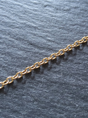 1 Meter Length of Genuine 18K Plated Stainless Steel Cable Chain 2.5x2x0.5mm Closed Link