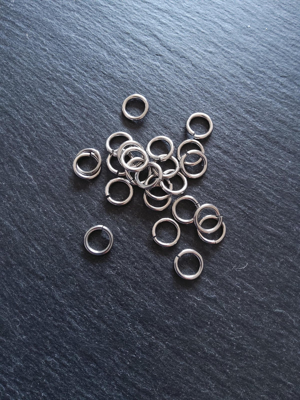 40 or 200 Stainless Steel 10mm Jump Rings Strong 1.4mm (15 gauge) Internal Diameter: 7.2mm