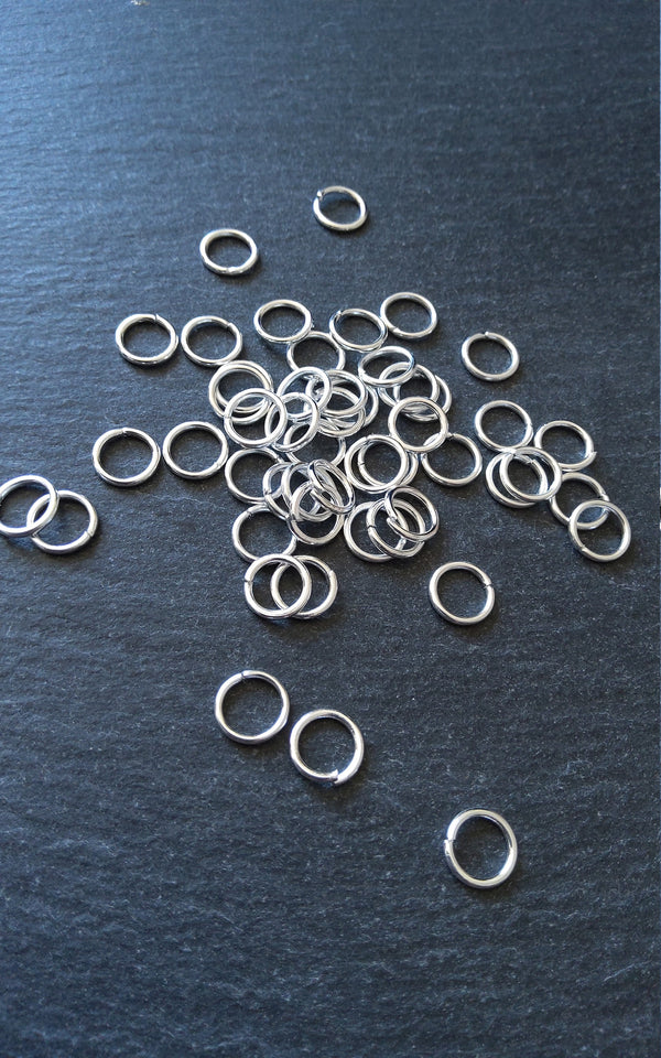Strong Jump Rings Silver Plated 9mm Diameter 1.2mm (16 gauge) wide