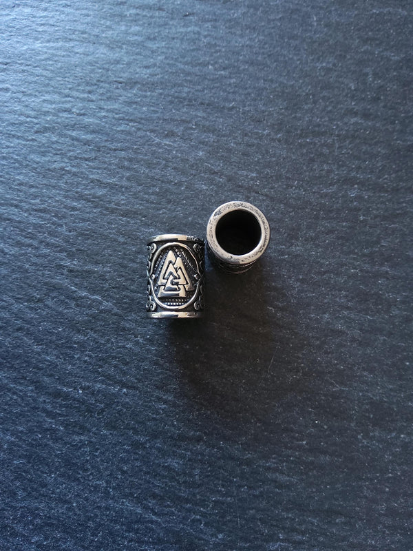 1 or 5 Valknut Odin's Knot Stainless Steel Beads 15x11mm Hole: 8mm