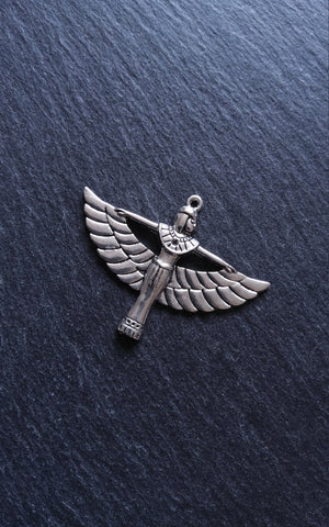 2 or 10 Egyptian Goddess Isis Charms Antique Silver Tone Alloy 56x42mm
