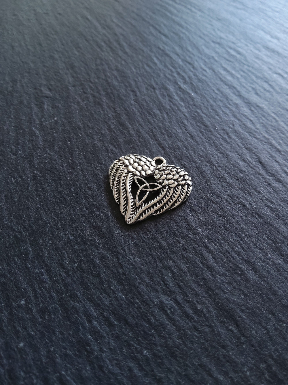 4 or 20 Double Wing Triquetra Charms Antique Silver Tone 23x22mm