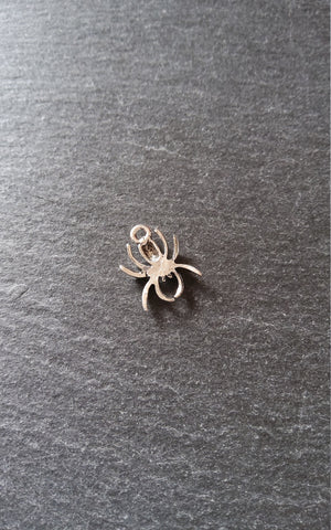 12 or 60 Spider Charms Antique Silver Tone 18x13x3mm