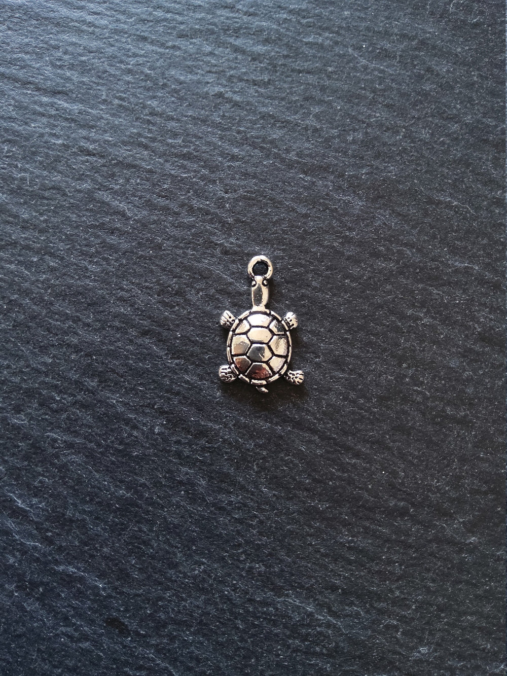 10 or 50 Little Tortoise Charms Antique Silver Tone 19x12mm