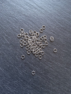 100 or 500 Stainless Steel 5mm Strong Jump Rings 0.8mm (20 gauge)