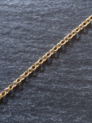 1 Meter Length of Genuine 18K Plated Stainless Steel Cable Chain 2.5x2x0.5mm Closed Link