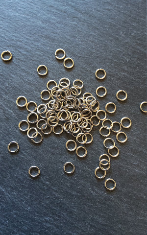 200 or 1000 Antique Silver Tone 6mm Diameter 1mm Metal Alloy Jump Rings Strong (18 Gauge)