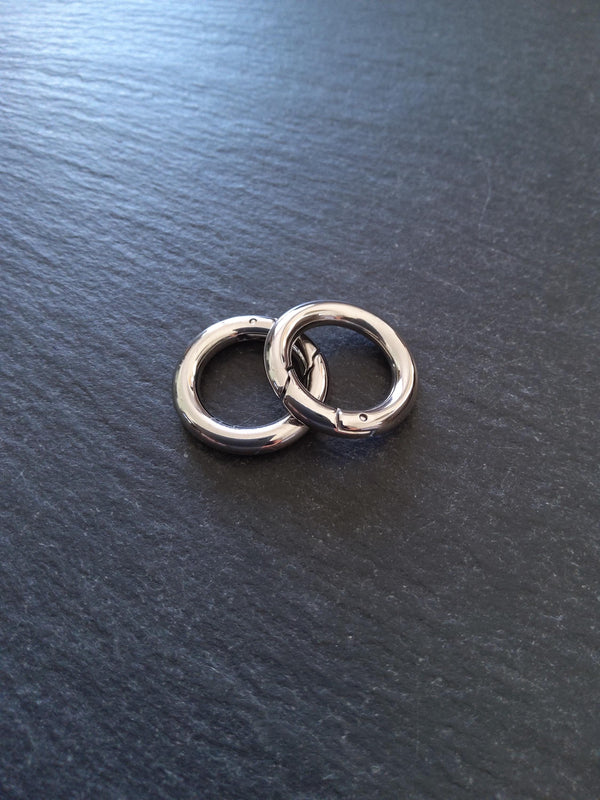 Stainless Steel 20mm Spring Gate Clasps 20x3.3mm O Rings