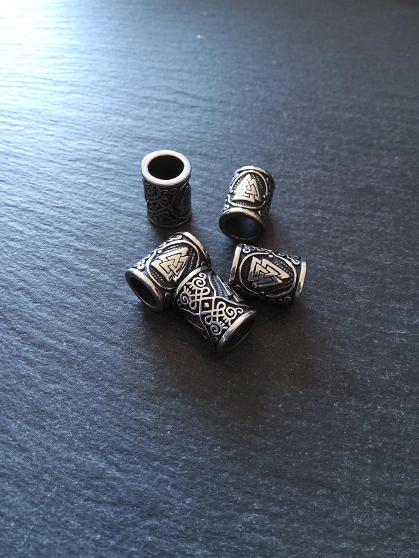 1 or 5 Valknut Odin's Knot Stainless Steel Beads 15x11mm Hole: 8mm