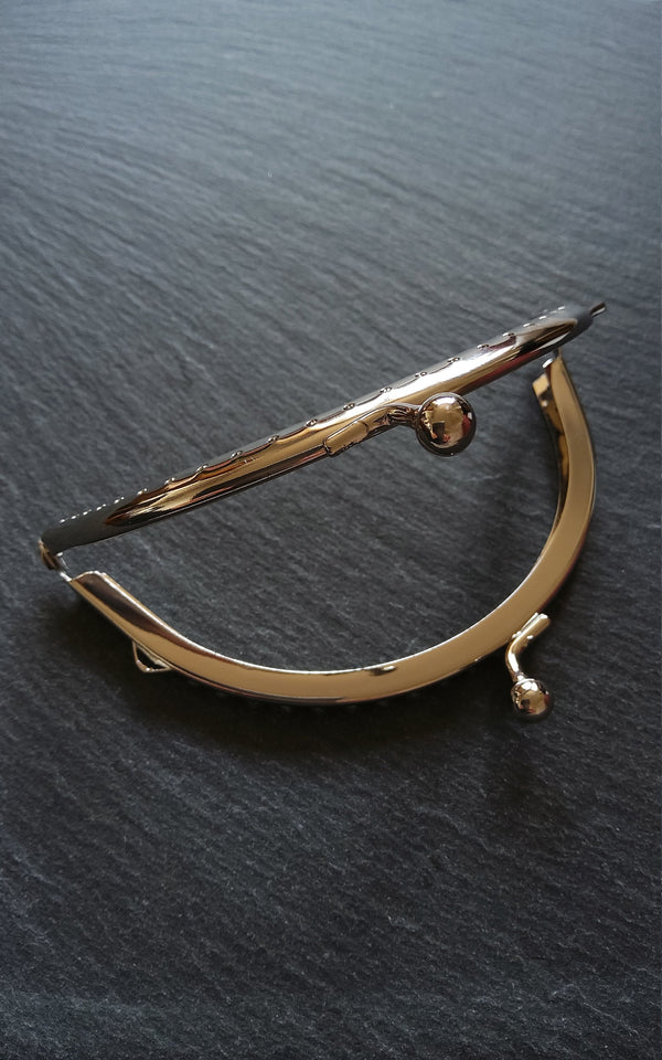 Plain Bright Silver 10.8cm Purse Frame Metal Arch Kiss Clasp For Purse Bag ( 4 2/8 inch )