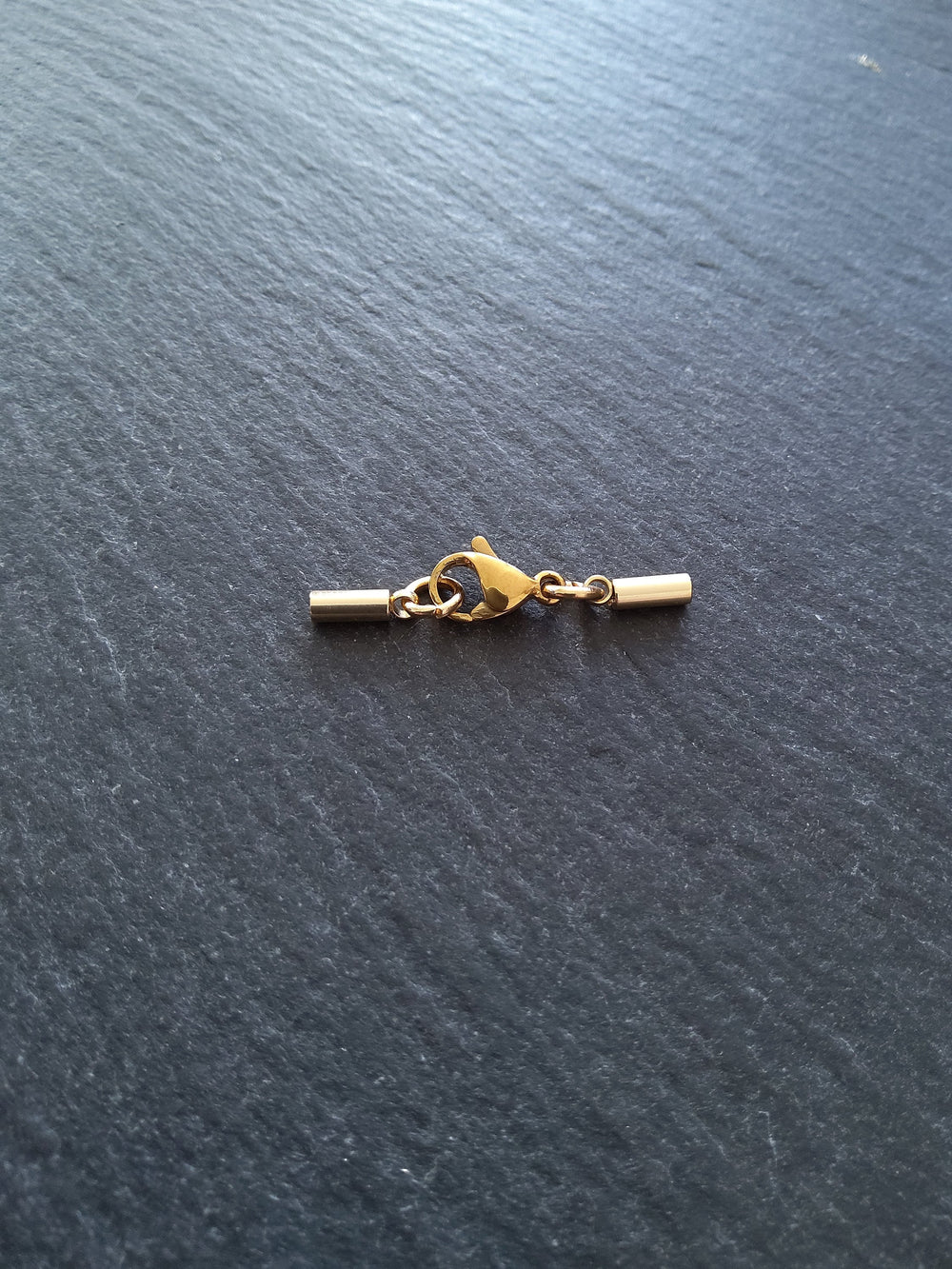 4 or 20 Genuine 18K Gold Plated Stainless Steel End Cap Sets for 1.5mm (2mm end caps)