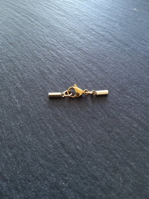 4 or 20 Genuine 18K Gold Plated Stainless Steel End Cap Sets for 1.5mm (2mm end caps)