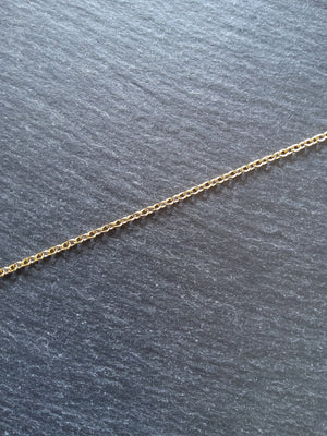 1 Meter Length of Genuine 18K Plated Stainless Steel Cable Chain 2.5x2x0.5mm Closed Link