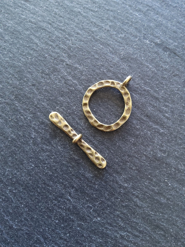 4 or 20 Sets of Antique Bronze Metal Alloy Toggle Clasps 21x16mm