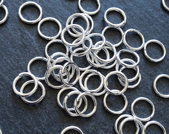 Strong Jump Rings Silver Plated 9mm Diameter 1.2mm (16 gauge) wide