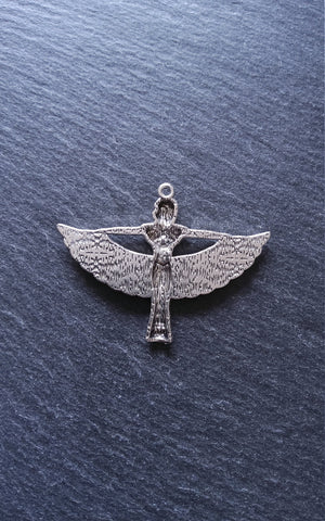 2 or 10 Egyptian Goddess Isis Charms Antique Silver Tone Alloy 56x42mm