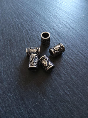 1 or 5 Valknut Odin's Knot Stainless Steel Beads 15x11mm Hole: 8mm