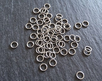 100 or 500 Stainless Steel 5mm Strong Jump Rings 0.8mm (20 gauge)