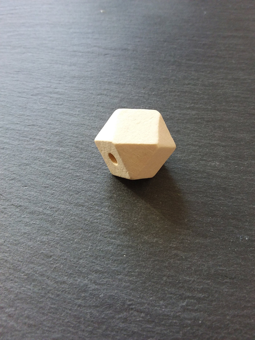 20 Faceted Square Natural Hinoki Wood 20mm (6/8") Spacer Beads. Hole: 4mm