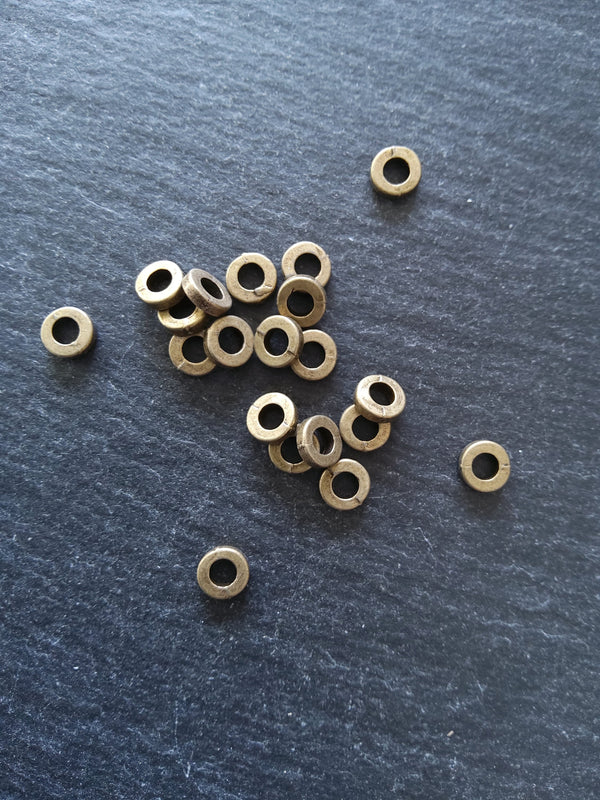 60 or 300 Antique Bronze Tone 6mm Plain Spacer Beads 6x1.7mm Hole: 3.2mm