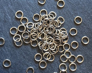 200 or 1000 Antique Silver Tone 6mm Diameter 1mm Metal Alloy Jump Rings Strong (18 Gauge)