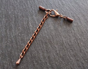 Antique Copper Tone End Cap Sets for 1.5mm Cord (2mm end caps)