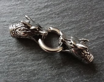 Stainless Steel Dragon End Cap Connector Set for 5mm Cord (5.5mm end caps)