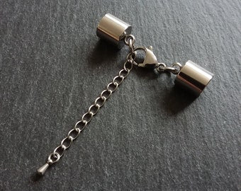 Stainless Steel End Cap Sets for 8.5mm Cord (9mm end caps)