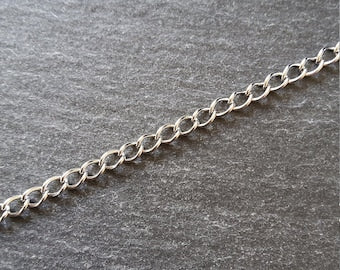 Strong Stainless Steel Twisted Curb Chain 5.5x3.7x0.8mm Open Link