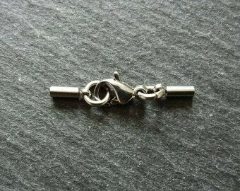 4 or 20 Stainless Steel End Cap Sets for 1mm Cord Necklaces (1.2mm end caps)