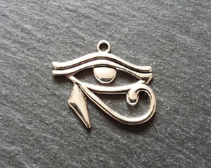 4 or 20 Eye of Horus Charms Egyptian Antique Silver Tone 33x26mm