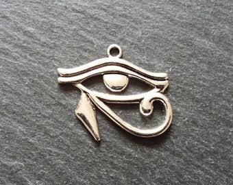 4 or 20 Eye of Horus Charms Egyptian Antique Silver Tone 33x26mm