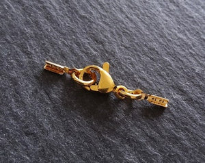 4 or 20 Real Gold Plated Folding Crimp End Sets for 0.5mm Cord for Necklaces