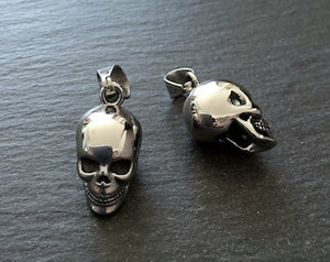 Stainless Steel Solid Skull Pendant 29x15x18mm