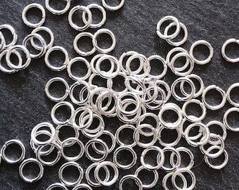200 or 1000 Bright Silver Plated 6mm Jump Rings Strong 1mm (18 gauge)