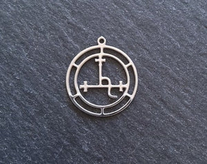 2 or 10 Stainless Steel Sigil of Lilith Charms 24.5x22x0.7mm