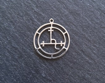 2 or 10 Stainless Steel Sigil of Lilith Charms 24.5x22x0.7mm