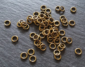 200 or 1000 Antique Bronze Tone 5mm Diameter Jump Rings Strong 0.9mm (20 Gauge)