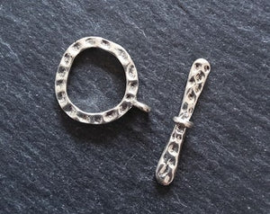 4 or 20 Sets of Antique Silver Metal Alloy Toggle Clasps 23x19mm