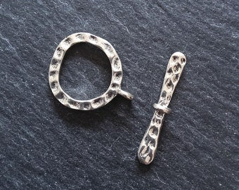 4 or 20 Sets of Antique Silver Metal Alloy Toggle Clasps 23x19mm