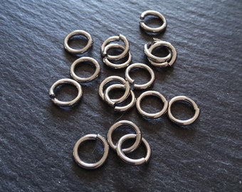 40 or 200 Stainless Steel 9mm Jump Rings Opened Strong 1.5mm (15 gauge)