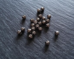 40 or 200 Gunmetal 5mm Bicone Spacer Beads 5x4.5mm Hole: 1mm Nickel FREE