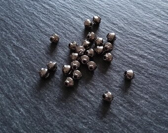 40 or 200 Gunmetal 5mm Bicone Spacer Beads 5x4.5mm Hole: 1mm Nickel FREE
