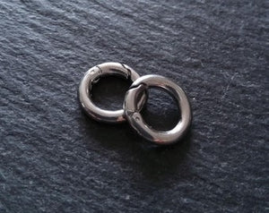 Stainless Steel 12mm Spring Gate Clasps 12x2mm O Rings