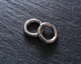 Stainless Steel 12mm Spring Gate Clasps 12x2mm O Rings