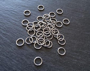 100 or 500 Stainless Steel 8mm Jump Rings 1.2mm (16 gauge) Hole: 6mm