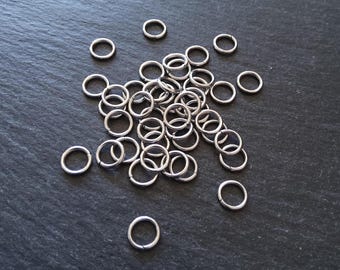 100 or 500 Stainless Steel 8mm Jump Rings 1.2mm (16 gauge) Hole: 6mm