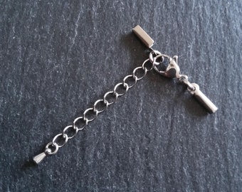 Stainless Steel Folding Crimp End Sets for 1mm to 1.5mm Cord Necklaces & Bracelets