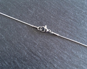 1 or 5 Stainless Steel Snake Chain Necklaces 17.7 inch (45cm) Long. Thickness 0.9mm