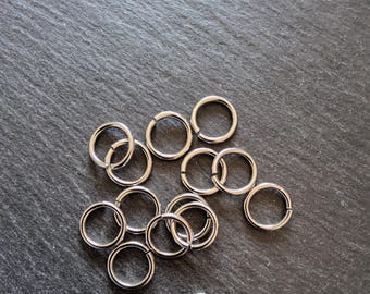 20 or 100 Stainless Steel 15mm Jump Rings Strong 2mm (12 gauge) Inner Diameter: 10mm